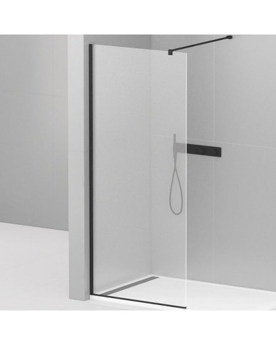 Душевая перегородка Cezares Liberta 95 LIBERTA-L-1-95-120-C-NERO профиль Черный матовый стекло прозрачное