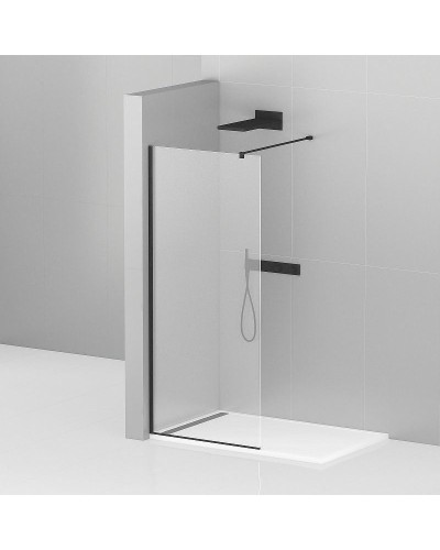 Душевая перегородка Cezares Liberta 95 LIBERTA-L-1-95-120-C-NERO профиль Черный матовый стекло прозрачное