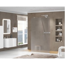Душевая перегородка Cezares Liberta 100 LIBERTA-L-2-100-120-GR-Cr профиль Хром стекло серое