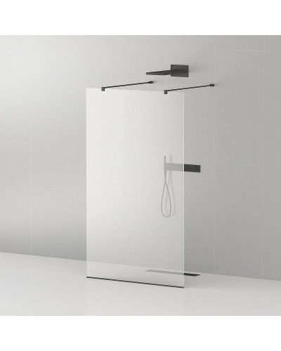 Душевая перегородка Cezares Liberta 100 LIBERTA-L-2-100-120-C-NERO профиль Черный матовый стекло прозрачное