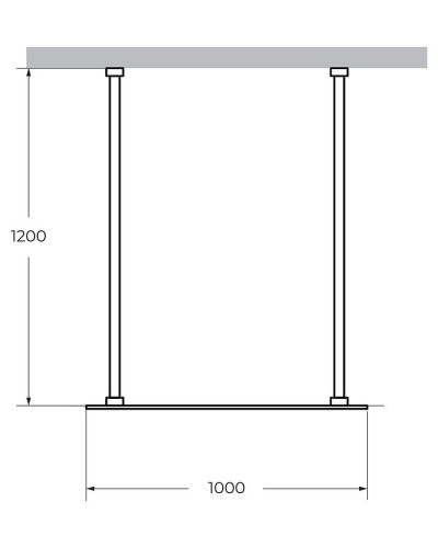 Душевая перегородка Cezares Liberta 100 LIBERTA-L-2-100-120-C-NERO профиль Черный матовый стекло прозрачное