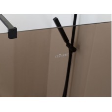 Душевая перегородка Cezares Liberta 110 LIBERTA-L-2-110-120-BR-NERO профиль Черный матовый стекло бронзовое