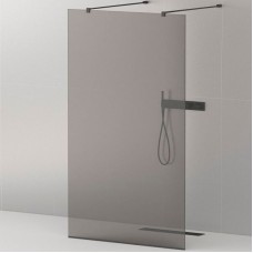 Душевая перегородка Cezares Liberta 110 LIBERTA-L-2-110-120-GR-NERO профиль Черный матовый стекло серое