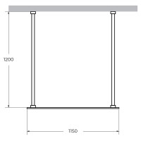 Душевая перегородка Cezares Liberta 115 LIBERTA-L-2-115-120-C-Cr профиль Хром стекло прозрачное