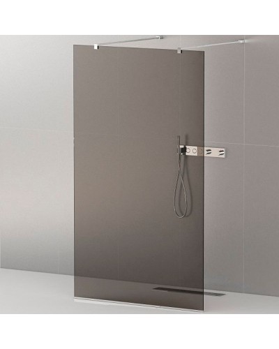 Душевая перегородка Cezares Liberta 120 LIBERTA-L-2-120-120-GR-Cr профиль Хром стекло серое