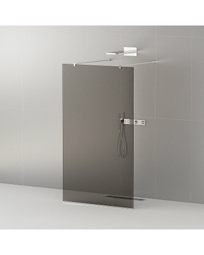 Душевая перегородка Cezares Liberta 120 LIBERTA-L-2-120-120-GR-Cr профиль Хром стекло серое