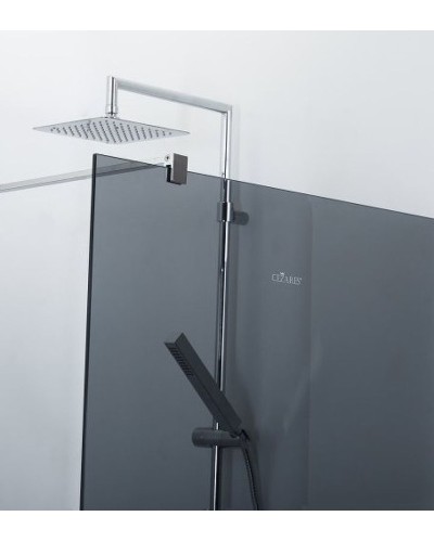 Душевая перегородка Cezares Liberta 120 LIBERTA-L-2-120-120-GR-Cr профиль Хром стекло серое