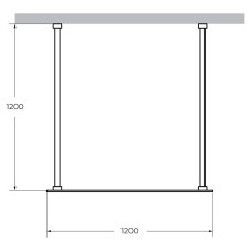 Душевая перегородка Cezares Liberta 120 LIBERTA-L-2-120-120-GR-Cr профиль Хром стекло серое
