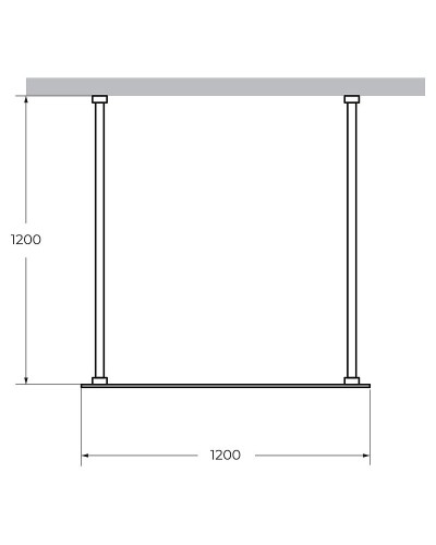Душевая перегородка Cezares Liberta 120 LIBERTA-L-2-120-120-GR-Cr профиль Хром стекло серое
