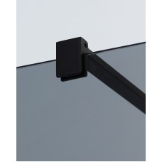 Душевая перегородка Cezares Liberta 120 LIBERTA-L-2-120-120-GR-NERO профиль Черный матовый стекло серое