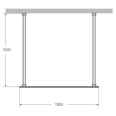 Душевая перегородка Cezares Liberta 130 LIBERTA-L-2-130-120-C-Cr профиль Хром стекло прозрачное