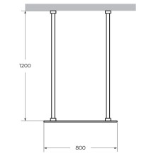 Душевая перегородка Cezares Liberta 80 LIBERTA-L-2-80-120-C-Cr профиль Хром стекло прозрачное