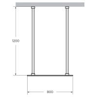 Душевая перегородка Cezares Liberta 80 LIBERTA-L-2-80-120-BR-Cr профиль Хром стекло бронзовое