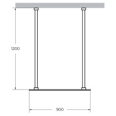 Душевая перегородка Cezares Liberta 90 LIBERTA-L-2-90-120-GR-Cr профиль Хром стекло серое