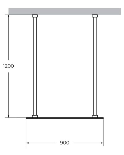 Душевая перегородка Cezares Liberta 90 LIBERTA-L-2-90-120-C-Cr профиль Хром стекло прозрачное