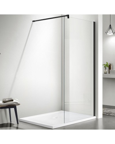 Душевая перегородка Aquatek 120 AQ WIW 12020BL профиль Черный стекло прозрачное