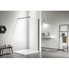 Душевая перегородка Aquatek 120 AQ WIW 12020BL профиль Черный стекло прозрачное