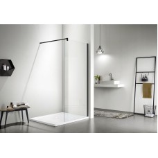 Душевая перегородка Aquatek 120 AQ WIW 12020BL профиль Черный стекло прозрачное