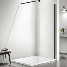 Душевая перегородка Aquatek 100 AQ WIW 10020BL профиль Черный стекло прозрачное