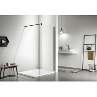 Душевая перегородка Aquatek 100 AQ WIW 10020BL профиль Черный стекло прозрачное