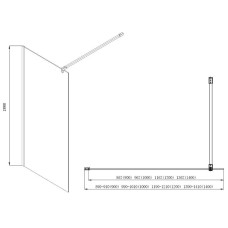 Душевая перегородка Aquatek 140 AQ WIW 14020CH профиль Хром стекло прозрачное