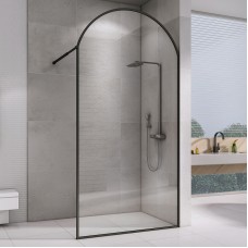Душевая перегородка Abber Immer Offen 100 AG64100BN8 профиль Черный стекло прозрачное