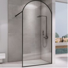 Душевая перегородка Abber Immer Offen 120 AG64120BN профиль Черный стекло прозрачное