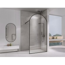 Душевая перегородка Abber Immer Offen 120 AG64120BN профиль Черный стекло прозрачное