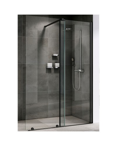 Душевая перегородка Abber Komfort 100 AG09100B профиль Черный стекло прозрачное