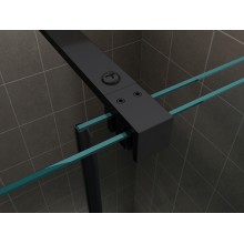 Душевая перегородка Abber Komfort 100 AG09100B профиль Черный стекло прозрачное