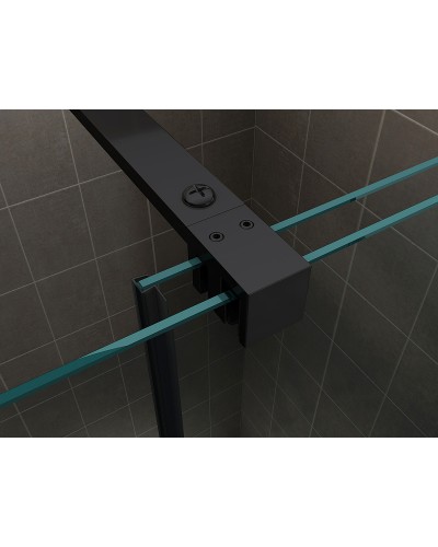 Душевая перегородка Abber Komfort 100 AG09100B профиль Черный стекло прозрачное