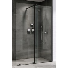 Душевая перегородка Abber Komfort 120 AG09120B профиль Черный стекло прозрачное