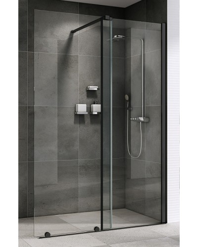 Душевая перегородка Abber Komfort 120 AG09120B профиль Черный стекло прозрачное