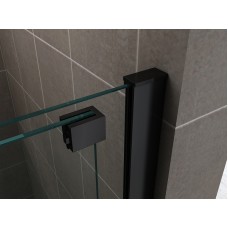 Душевая перегородка Abber Komfort 120 AG09120B профиль Черный стекло прозрачное