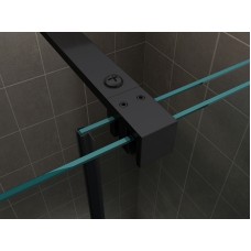 Душевая перегородка Abber Komfort 120 AG09120B профиль Черный стекло прозрачное