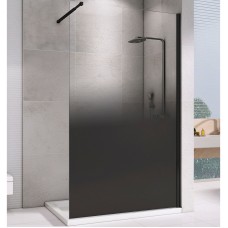 Душевая перегородка Abber Immer Offen 100 AG69101BD профиль Черный стекло прозрачное тонированное