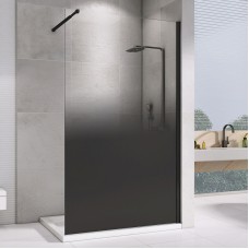 Душевая перегородка Abber Immer Offen 100 AG69101BD профиль Черный стекло прозрачное тонированное