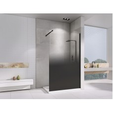 Душевая перегородка Abber Immer Offen 120 AG69121BD профиль Черный стекло прозрачное тонированное