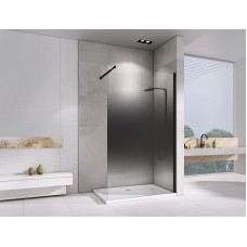 Душевая перегородка Abber Immer Offen 120 AG69123BS профиль Черный стекло прозрачное тонированное