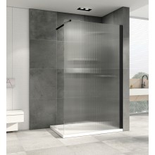 Душевая перегородка Abber Immer Offen 90 AG61091R8 профиль Черный стекло рифленое