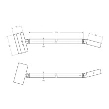 Душевая перегородка универсальная с односторонним входом CEZARES LIBERTA-L-1-TB-90-GR-Cr