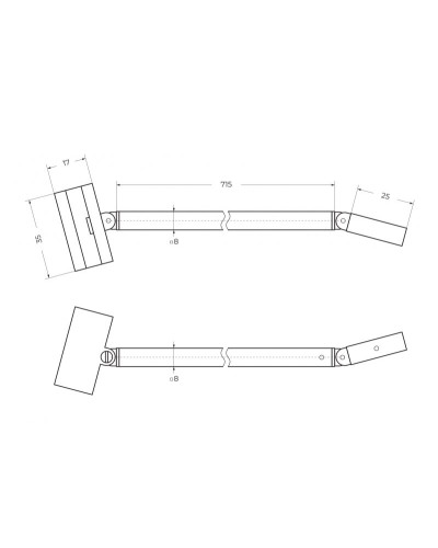 Душевая перегородка универсальная с односторонним входом CEZARES LIBERTA-L-1-TB-90-GR-Cr