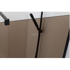 Душевая перегородка CEZARES LIBERTA-L-1-120-120-BR-NERO кронштейн 120см