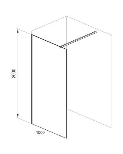 Душевая перегородка Ravak Walk-In Wall 100 GW9WA0C00Z1 профиль Хром стекло Transparent