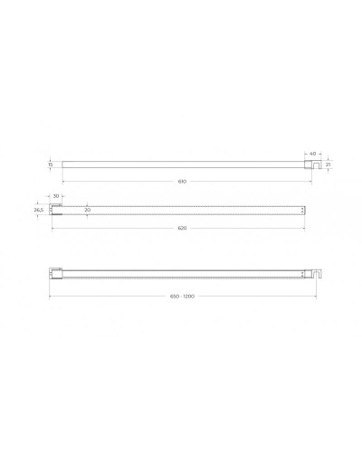 Душевая перегородка BelBagno KRAFT-L-1-120-C-Cr