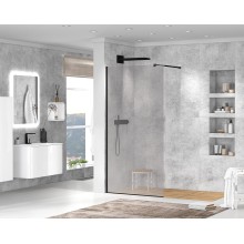 Душевая перегородка CEZARES LIBERTA-L-1-110-120-GR-NERO кронштейн 120см