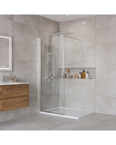 Душевая перегородка BelBagno KRAFT-L-1-80-C-Cr