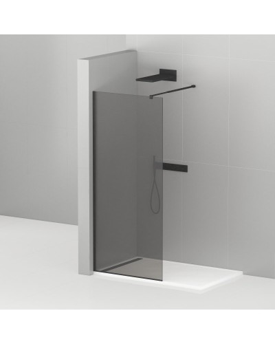 Душевая перегородка CEZARES LIBERTA-L-1-110-120-GR-NERO кронштейн 120см