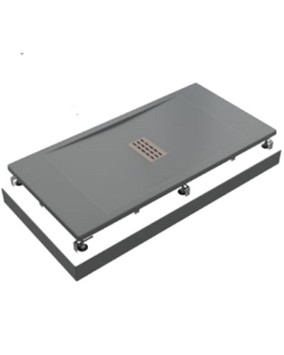 Душевой поддон из искусственного камня Good Door Flow 100x80 ЛП00101 Графит