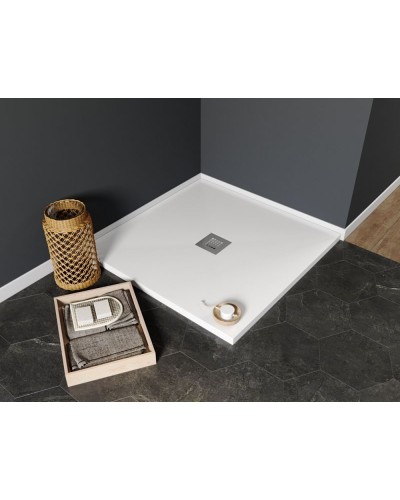 Душевой поддон из искусственного камня Aquanet Pleasure 90x90 255436 с антискользящим покрытием